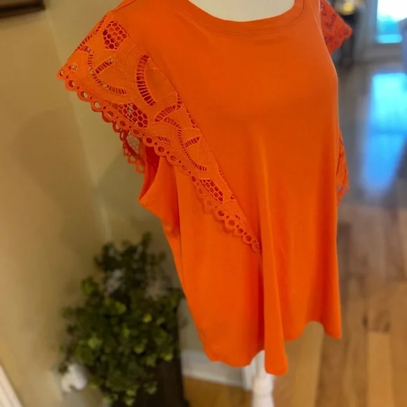 NWT Philosophy Woman Sleeveless Lace Sleeve Women's Top - Picture 5 of 9